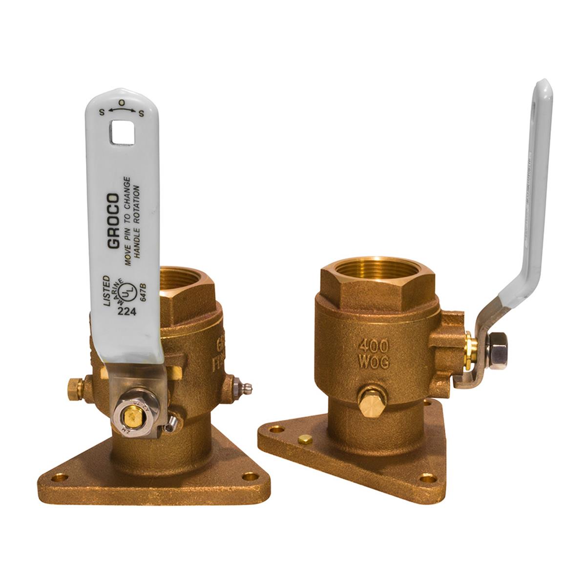 Groco Full-Port Flanged Bronze Seacock, 1" Pipe Size | by West Marine