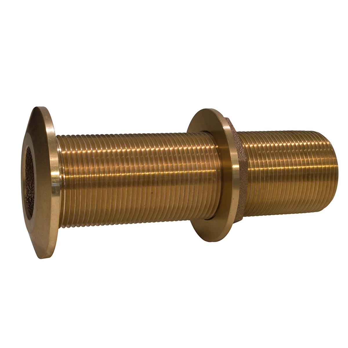 0.75 in. Bronze Extra Long Thru-Hull Fitting with Nut