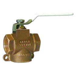 Groco 3-Way Bronze Ball Valve, 3/4" Size (NPT) | by West Marine