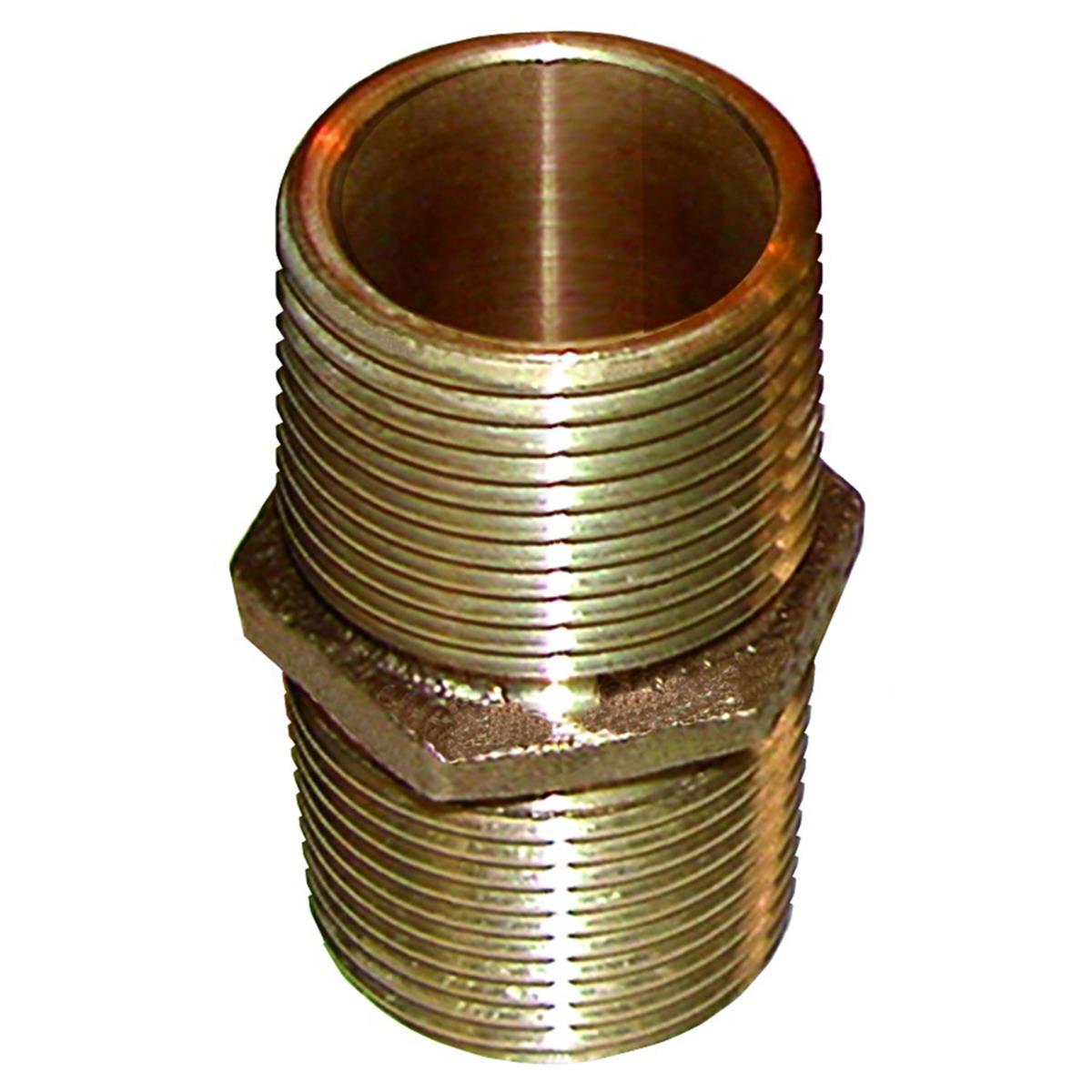Groco Bronze Threaded Nipple, 1" Pipe, Close Length | by West Marine