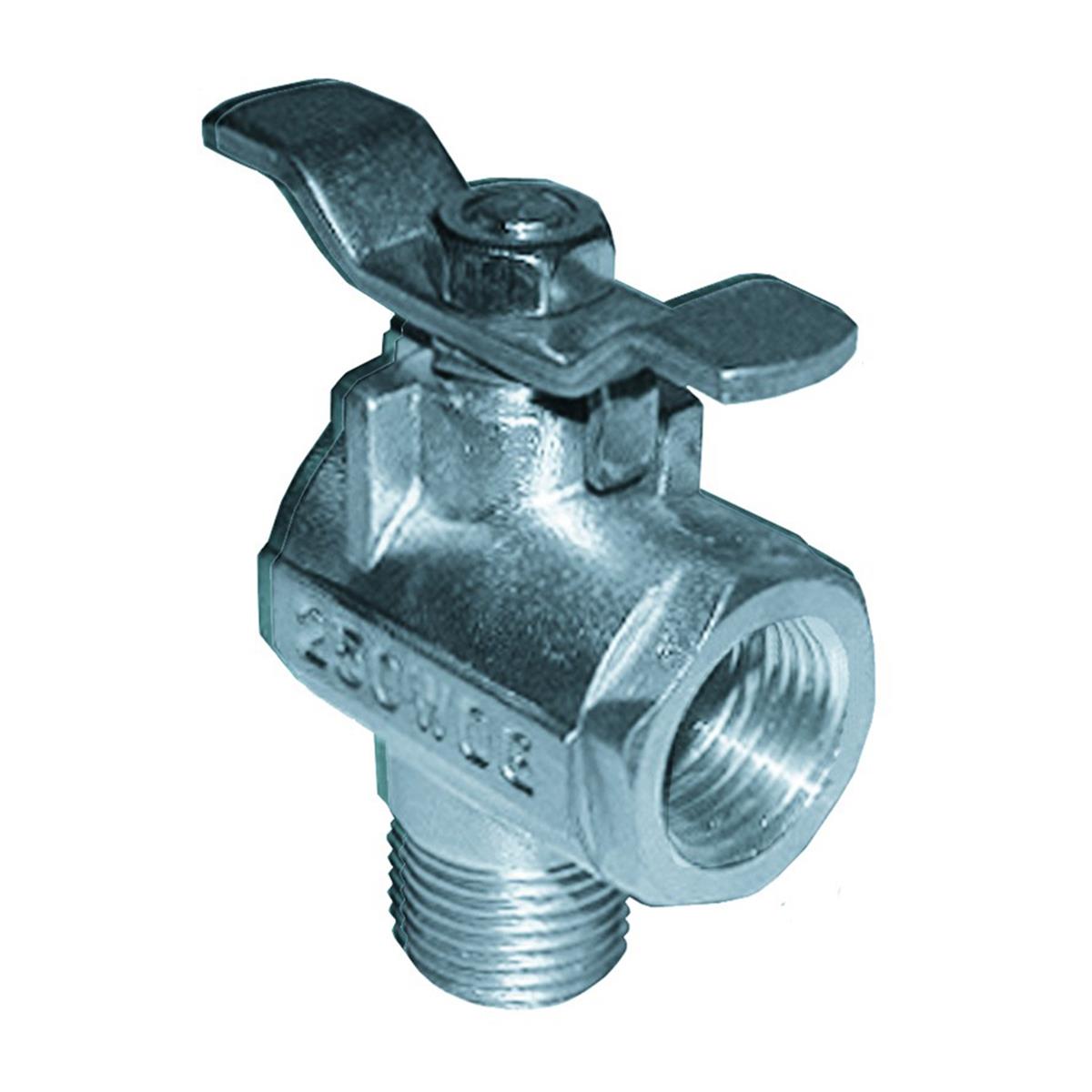 0.5 in. NPT 90 deg Stainless Steel Fuel Valve