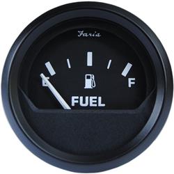2 in. Fuel Level Gauge Metric - Euro Black