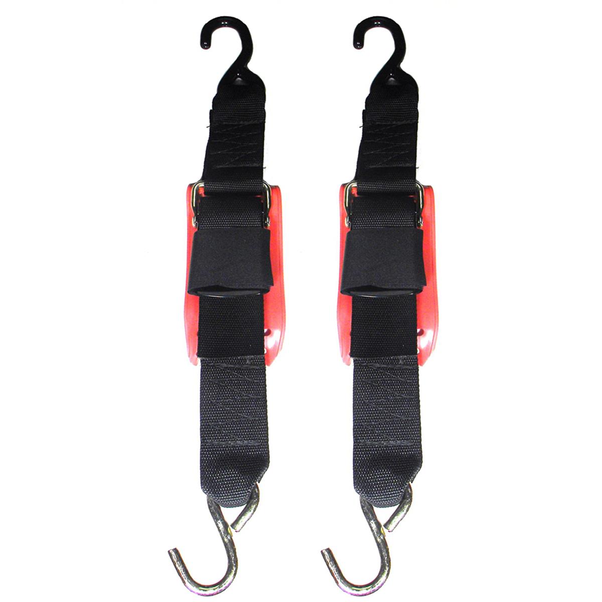 Quick Release Trailer Tie-Down with Vinyl Pad, 2 in. x 4 ft. - Set of 2
