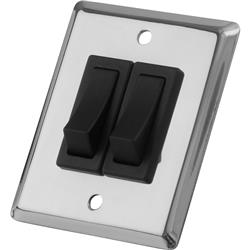 Sea-Dog 403020-1 Stainless Steel Double Gang Wall Switch