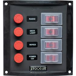 Sea-Dog 424016-1 Vertical Splash Guard Switch Panel - 4 Switch