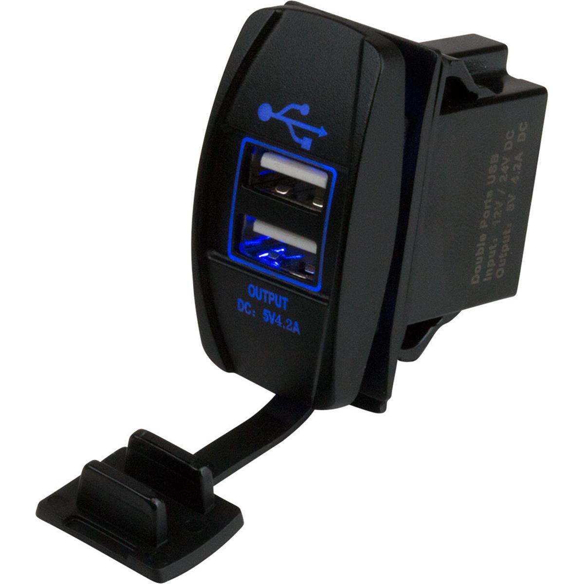 Sea-Dog 426520-1 Dual USB Rocker Switch Style Power Socket