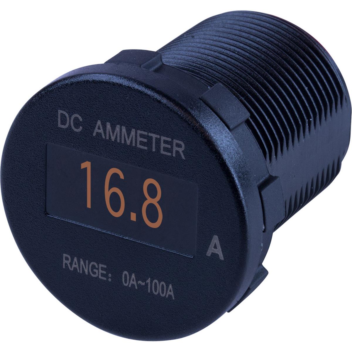 Round OLED DC Amp Meter - 0 to 100 amp