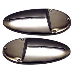 585-0220-7 Stainless Steel LED Docking Light Mirrored - Set of 2