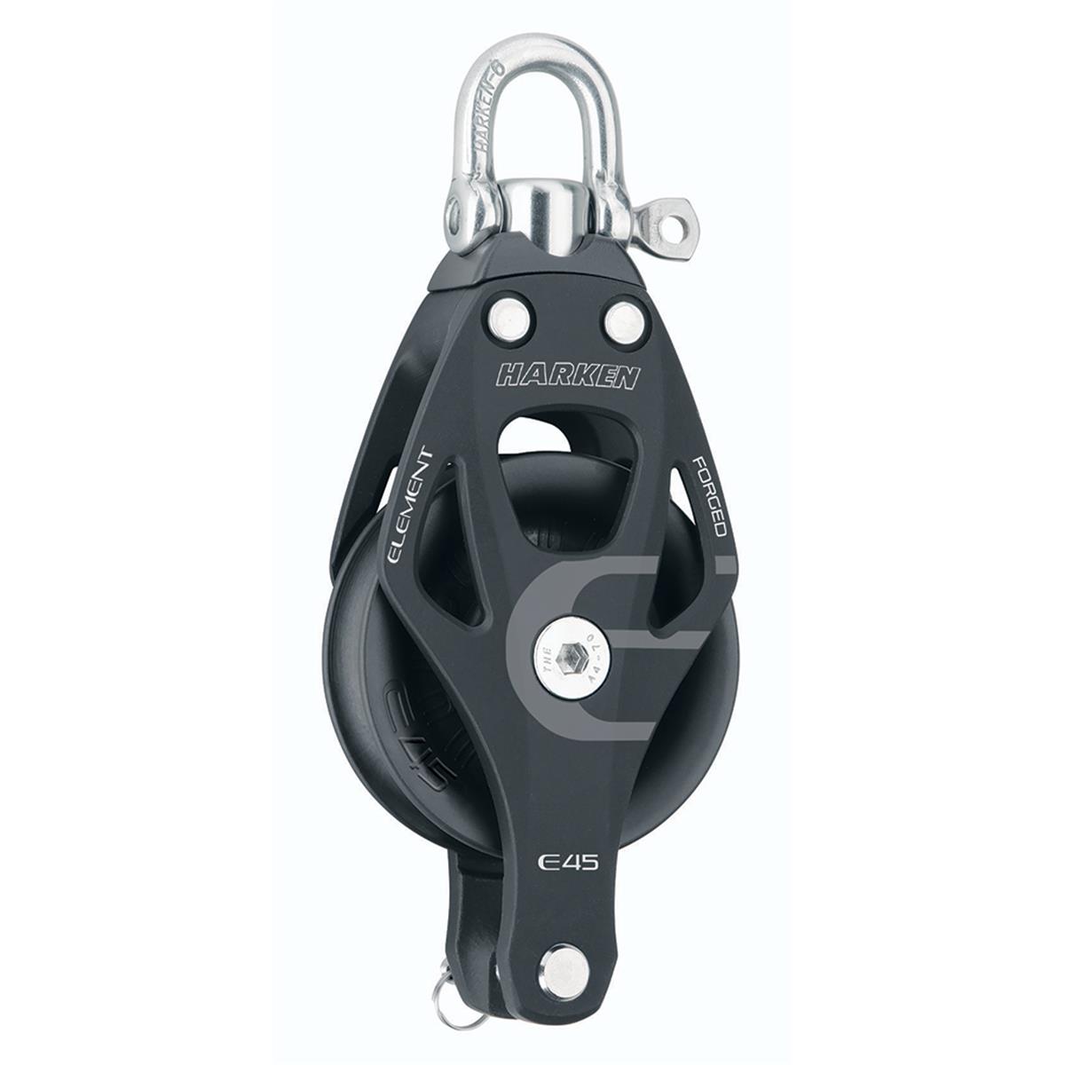 Harken 45 mm Element Single Block with Becket and Swivel/Locking Shackle | For Sailing | by West Marine