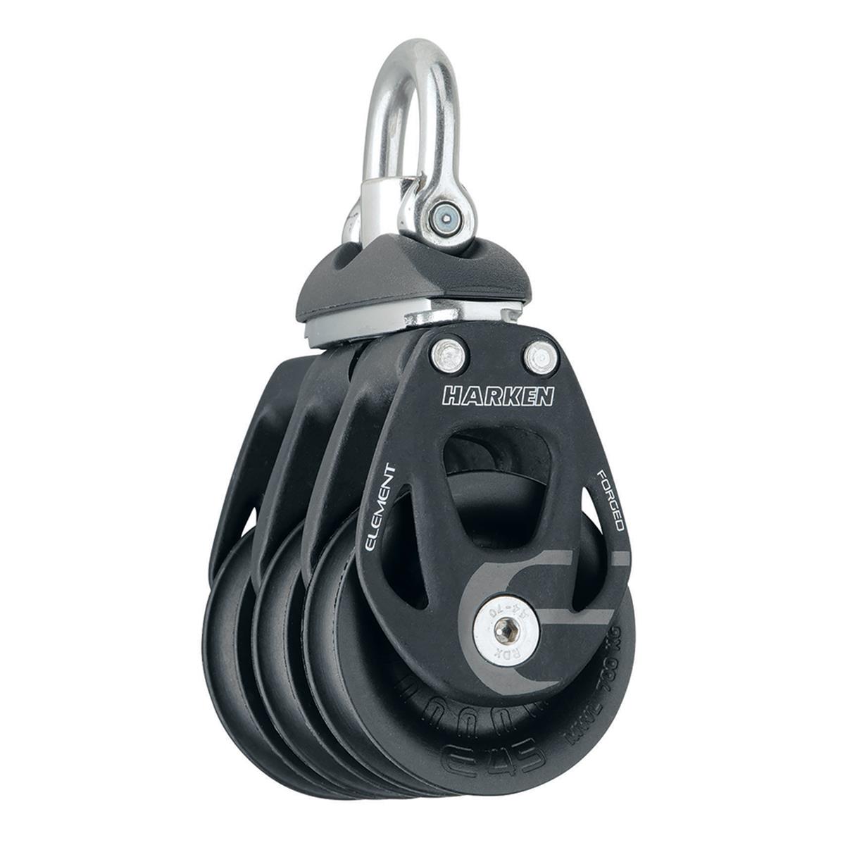 Harken 45 mm Element Triple Block with Swivel/Locking Shackle | For Sailing | by West Marine