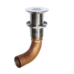 SCUS-1500 1.5 in. Hose Barb Stainless Straight Deck Drain