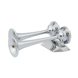 10108 12V Chrome Plated Dual Trumpet Mini Air Horn