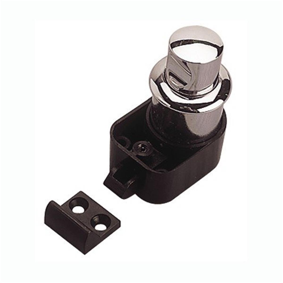 Push Button Rim Latch - Polished Chrome