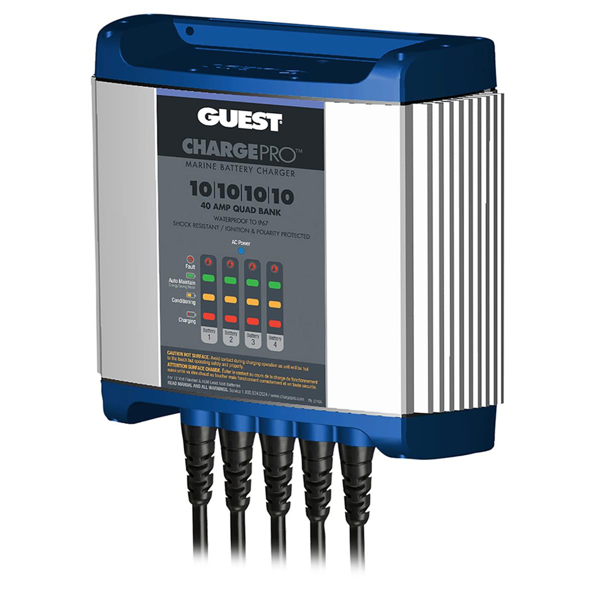 On-Board Battery Charger for 40A & 12V - 4 Bank - 120V Input