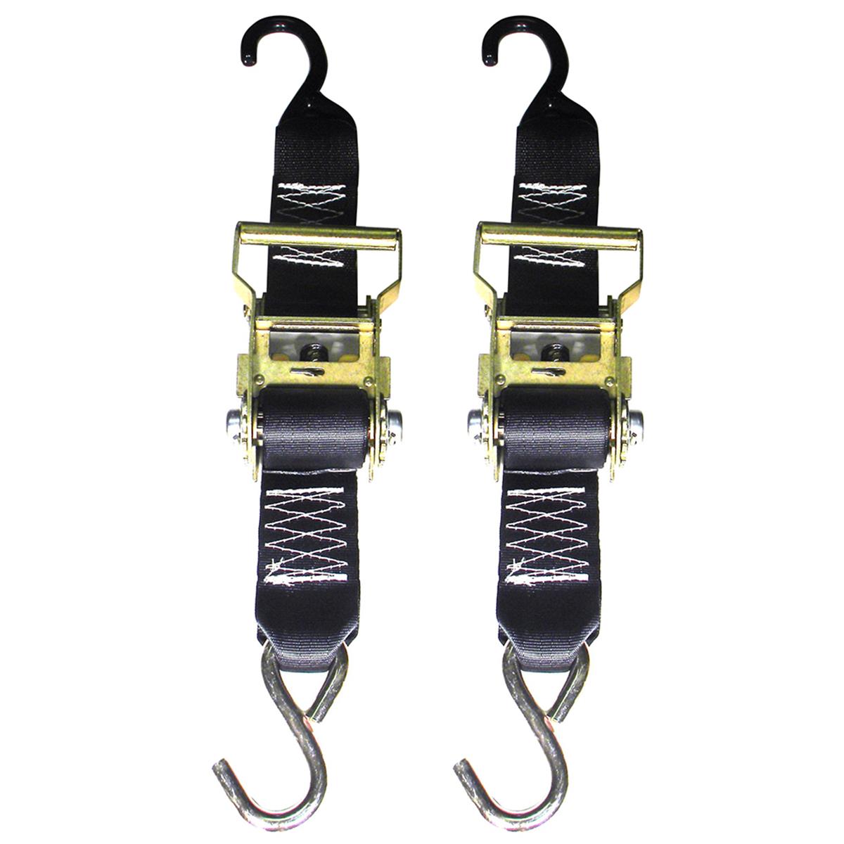 2 in. x 5 ft. Heavy-Duty Ratchet Trailer Tie-Down - Pack of 2