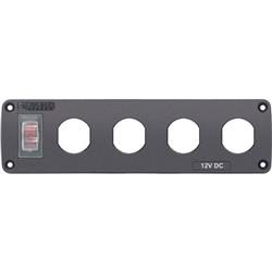 Picture of Blue Sea Systems 4369 Water Resistant USB Accessory Panel - 15A Circuit Breaker&#44; 4x Blank Apertures