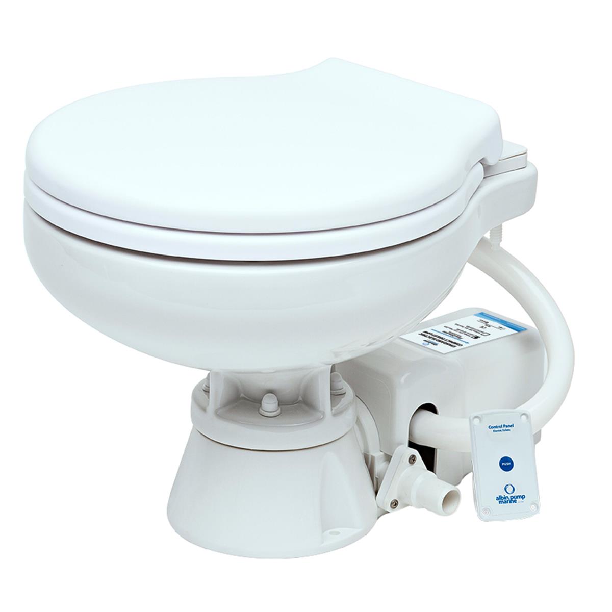 Picture of Albin Pump Marine 07-02-008 Standard Electric EVO Compact Low Toilet - 12V