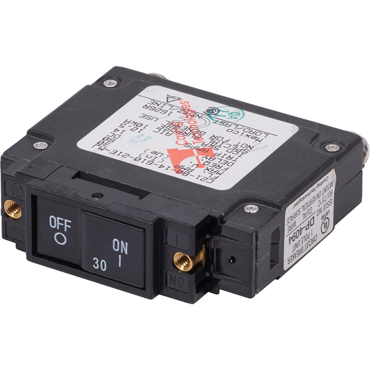 UL-489 Circuit Breaker - 30A Flat Rocker