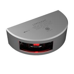 Silver Housing Vertical Mount Port Sidelight with 6 m Cable, Red - 2 nm