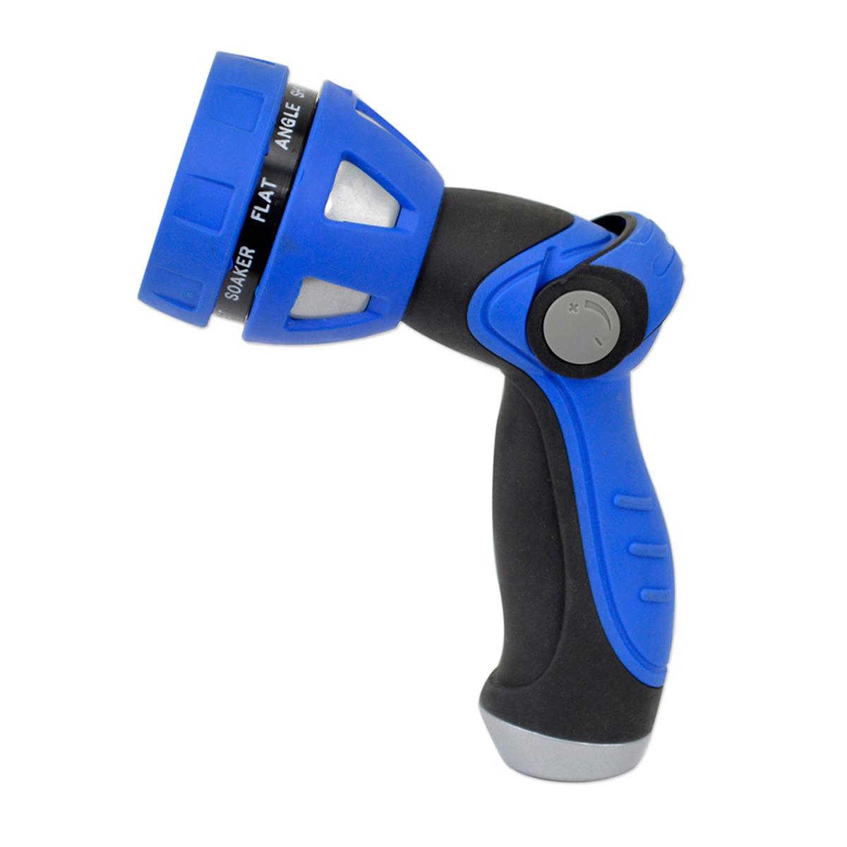 Thumb Lever Nozzle with Metal Body & Nine Pattern Adjustable Spray Head