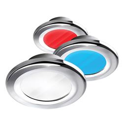 Apeiron A3120 Screw Mount Light - Red Warm White Blue - Chrome Finish - IP67 Rated