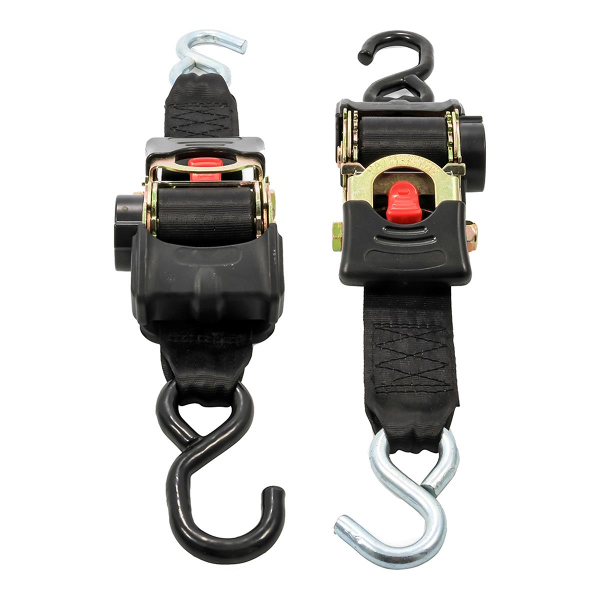 2 in. Retractable Tie Down Straps - 6 ft. Dual Hooks