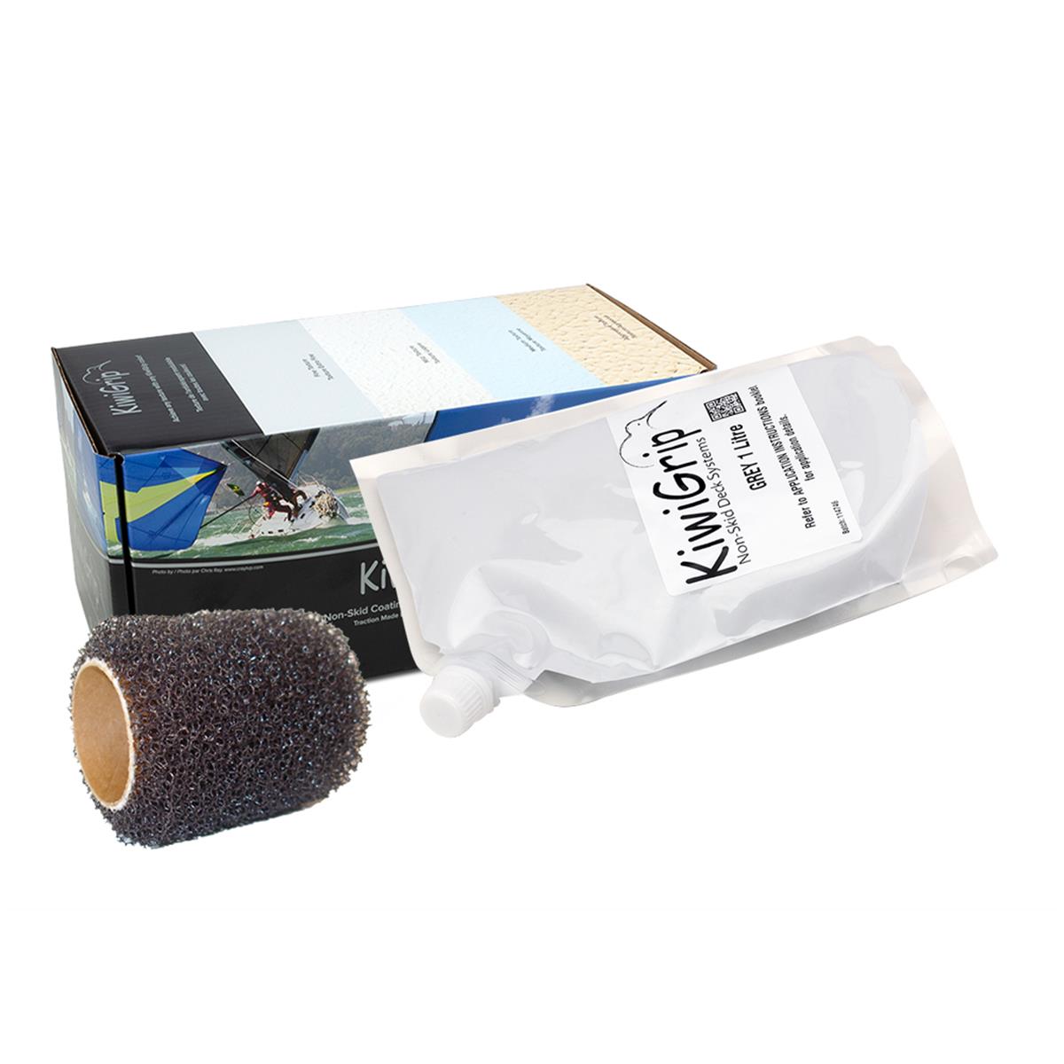 4 in. 1L Pouch with Roller, Grey