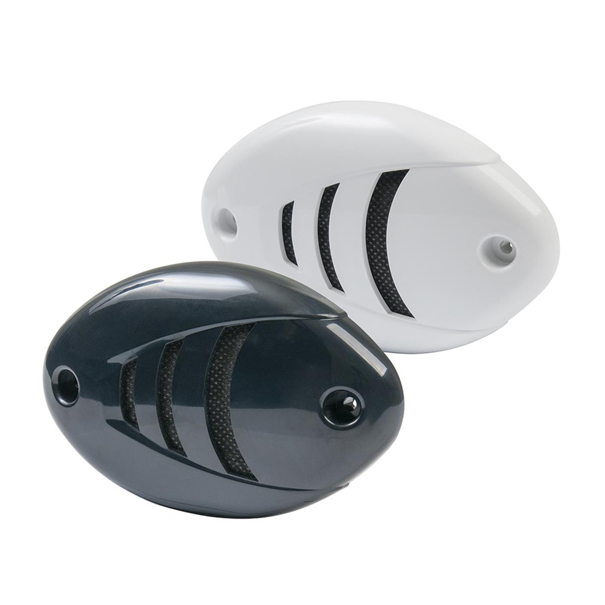 10080 12V Drop-In Low Profile Horn with Grills, Black & White