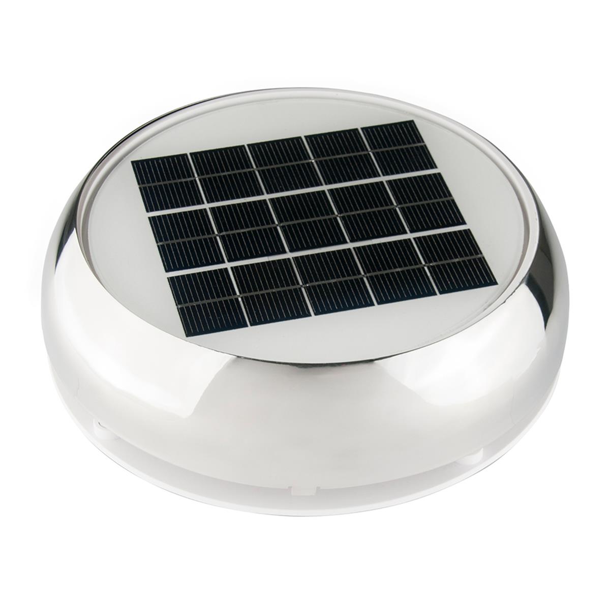4 in. Day & Night Solar Vent - Stainless Steel