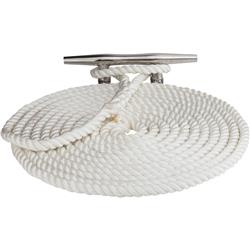 Twisted Nylon Dock Line - White - 0.38 in. x 50 ft. - High Strength