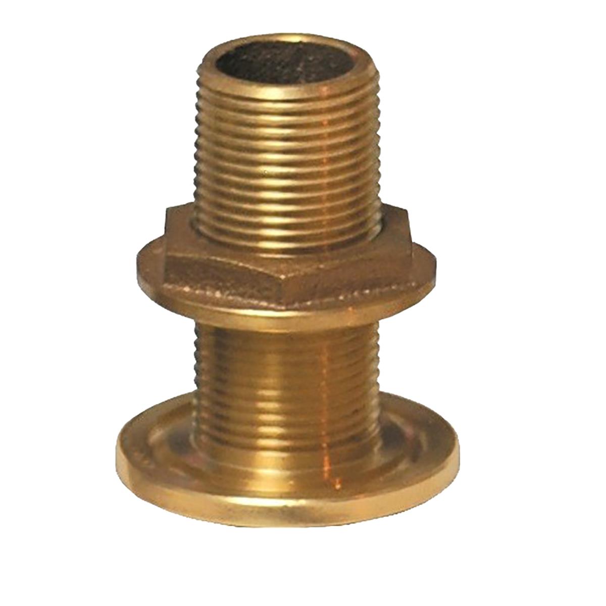 2 in. NPS NPT Combo Bronze Thru-Hull Fitting with Nut