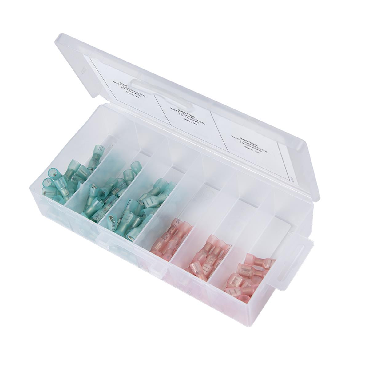 SPKKIT Heat Shrink Universal Speaker Connector Kit for 22-18 & 16-14 AWG Assorted - 90 Piece