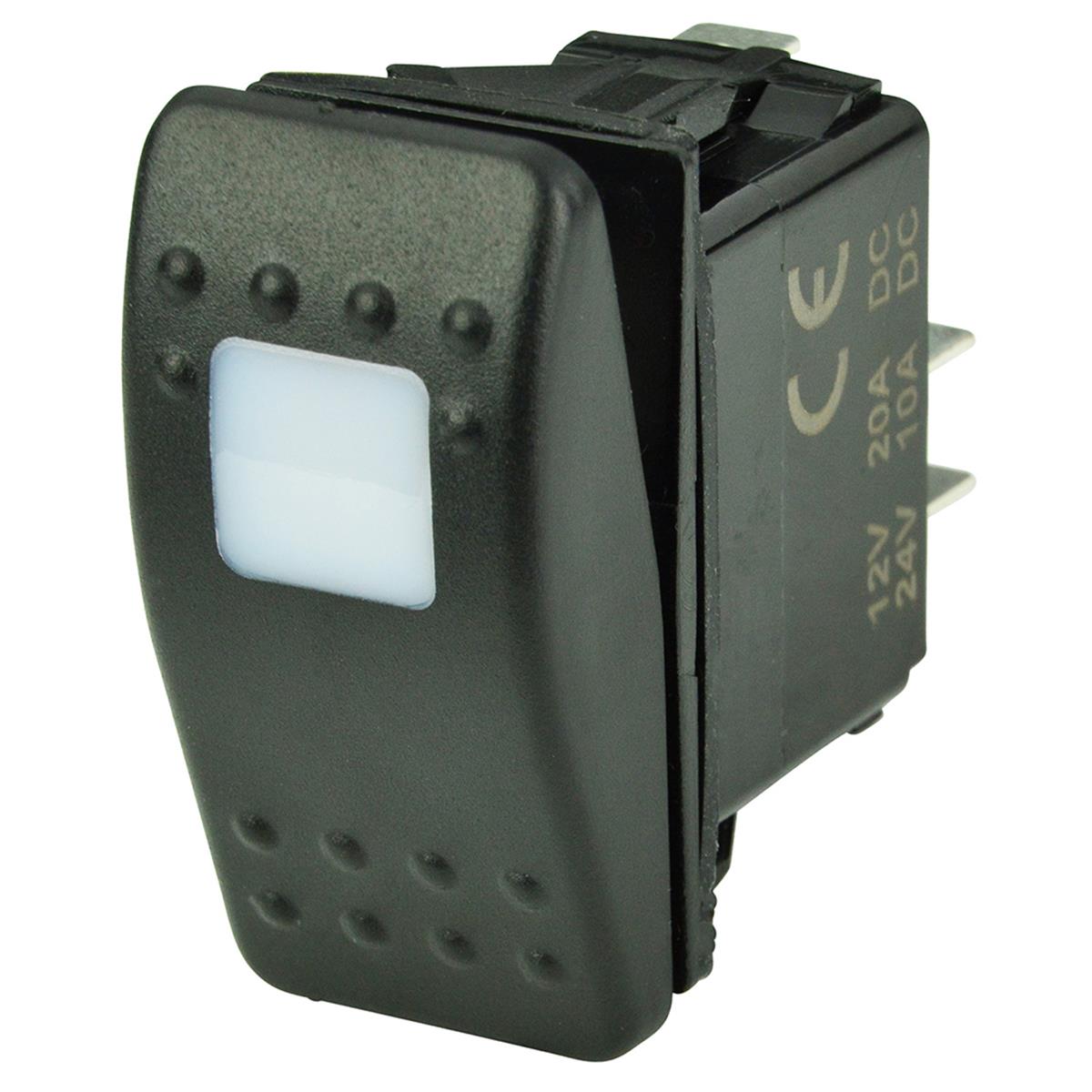 Picture of BEP Marine 1001801 SPST Contura Switch with 1-Amber LED - OFF & ON