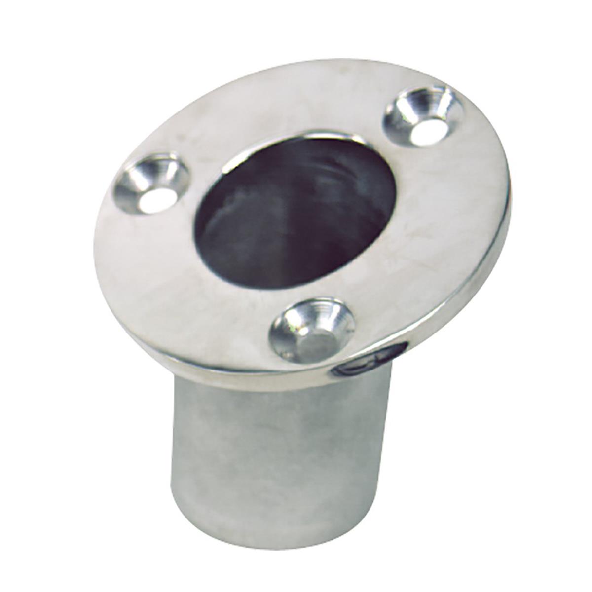 1.25 in. 25 deg ID Flush Mount Flagpole Socket - 316 Stainless Steel
