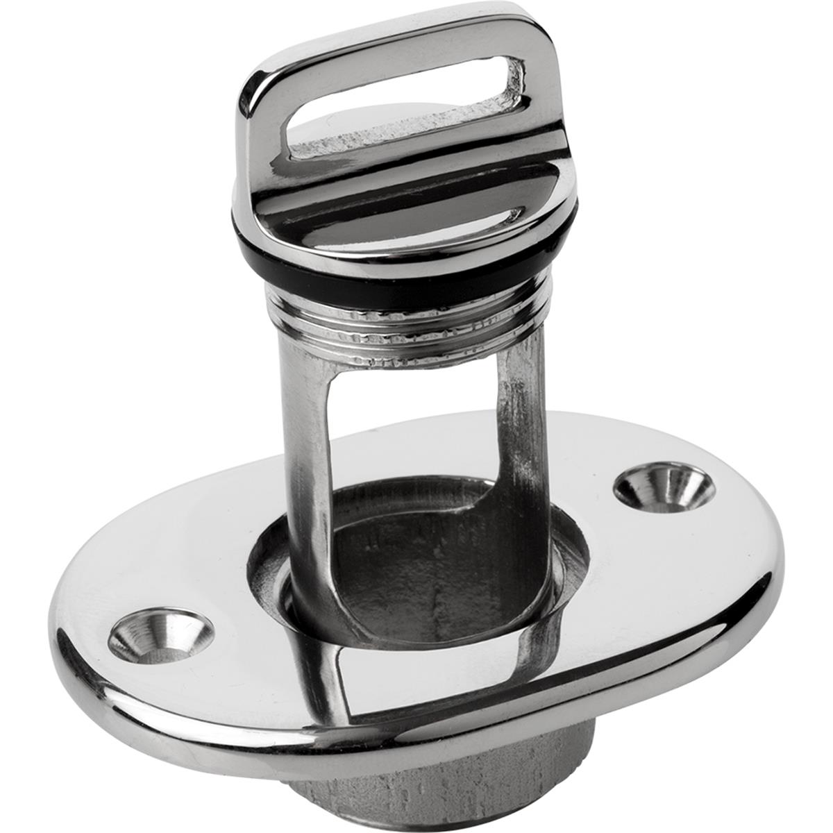 Oblong Captive Garboard Drain  Plug  316 Stainless Steel