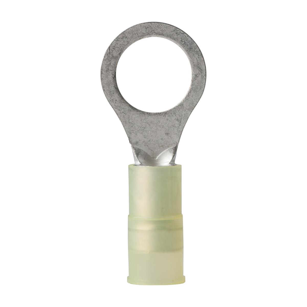 Ancor 12-10 AWG Nylon Ring Terminals, 3/8", Yellow, 25-Pack | by West Marine