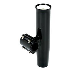 Clamp-On Rod Holder with Black Aluminum & Horizontal Mount - Fits 1.66 in. O.D. Pipe