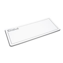 37925-80375 14 x 36 in. Dual Density Helm Pad with Storm Gray Laser SD Logo, White - Small - 20 mm