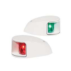 2 nm NaviLED Deck with White Housing Mount Port & Starboard Pair with Clear Lens
