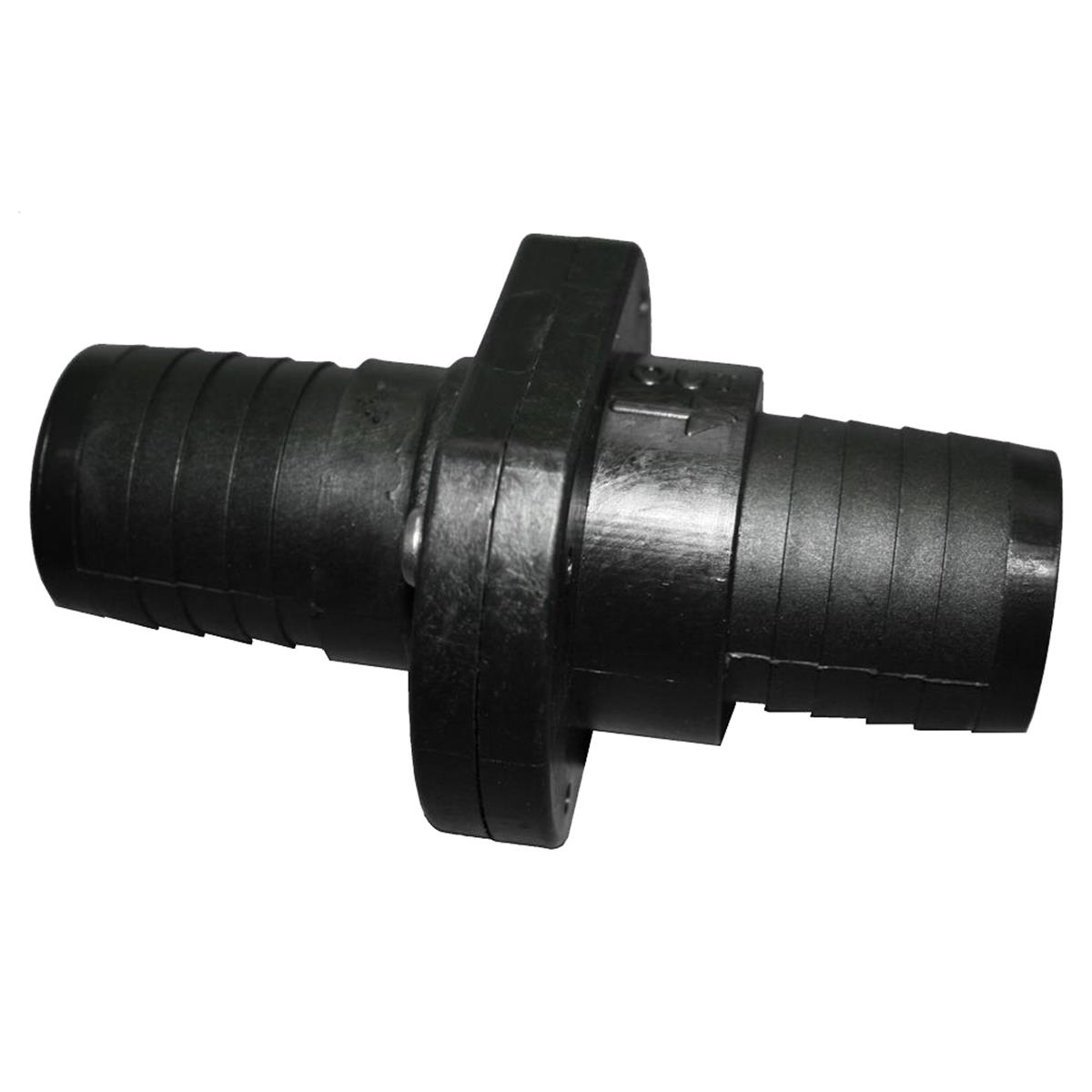 Scupper Check Valve, Inline, Double Barb, 1.5 in, Black