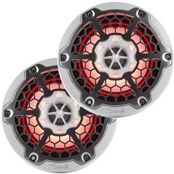 Picture of DS18 NXL-6M-WH 6.5 in. 300W New Edition Hydro 2-Way Marine Speakers with RGB LED Lighting&#44; White