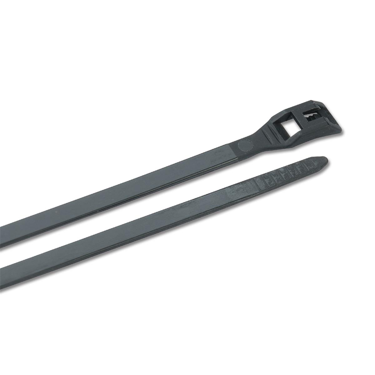 199325 8 in.  UVB Low Profile Cable Ties, Black - Pack of 100