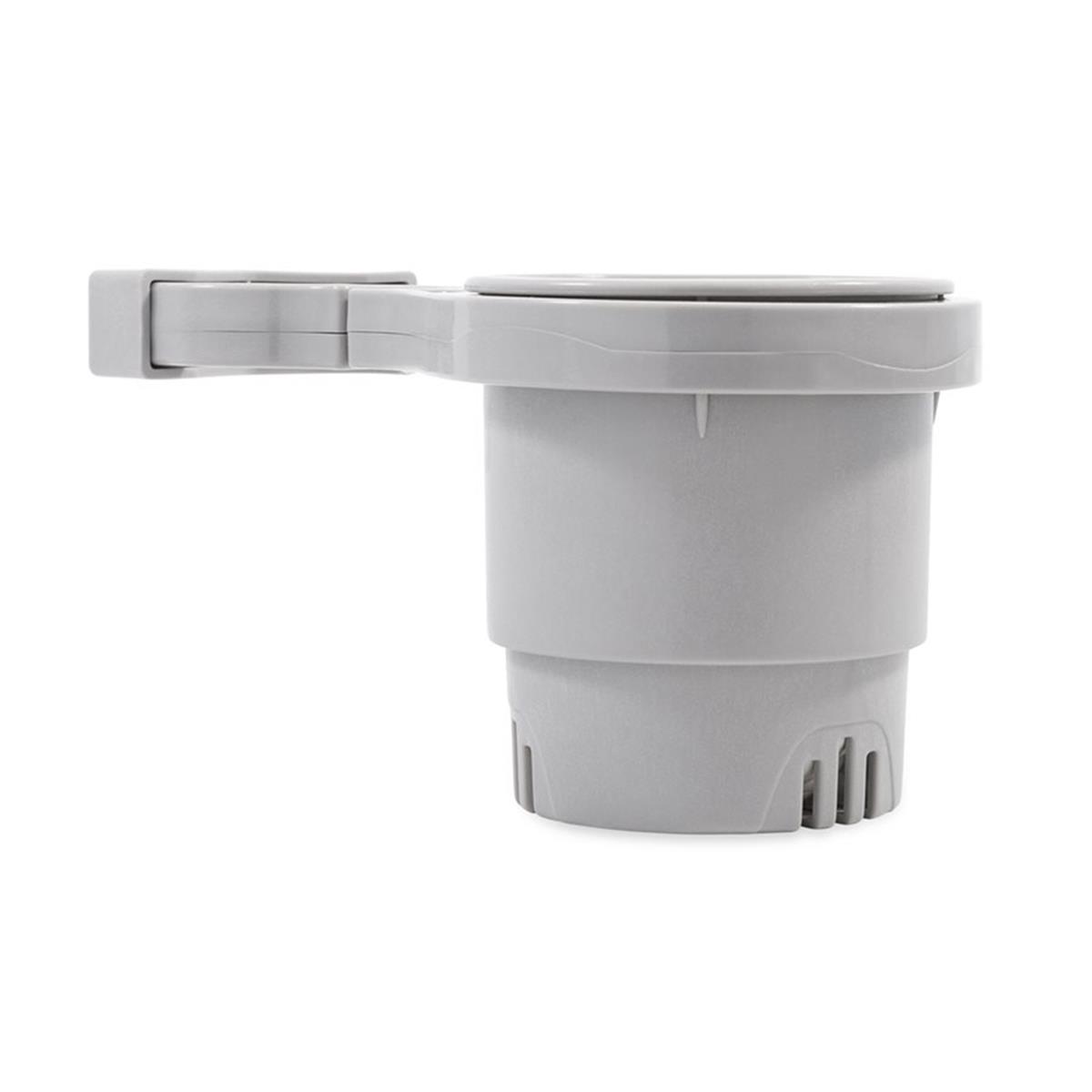 Picture of Camco 53093 Clamp-On Rail Mounted Cup Holder, Grey - Small for Up to 1.25 in. Rail