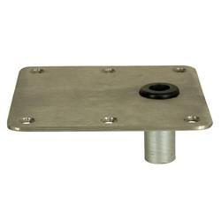 7 x 7 in. KingPin Offset Square Base with Nylon Bushing, Stainless Steel