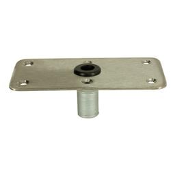 1620005 4 x 8 in. KingPin Rectangular Base with Nylon Bushing, Stainless Steel