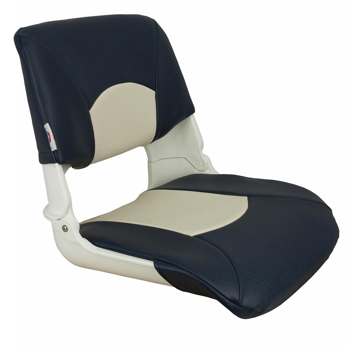 Skipper Standard Fold Down Seat, White & Blue