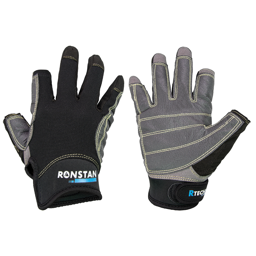 CL740XXL 3-Finger Sticky Race Gloves, Black - 2XL