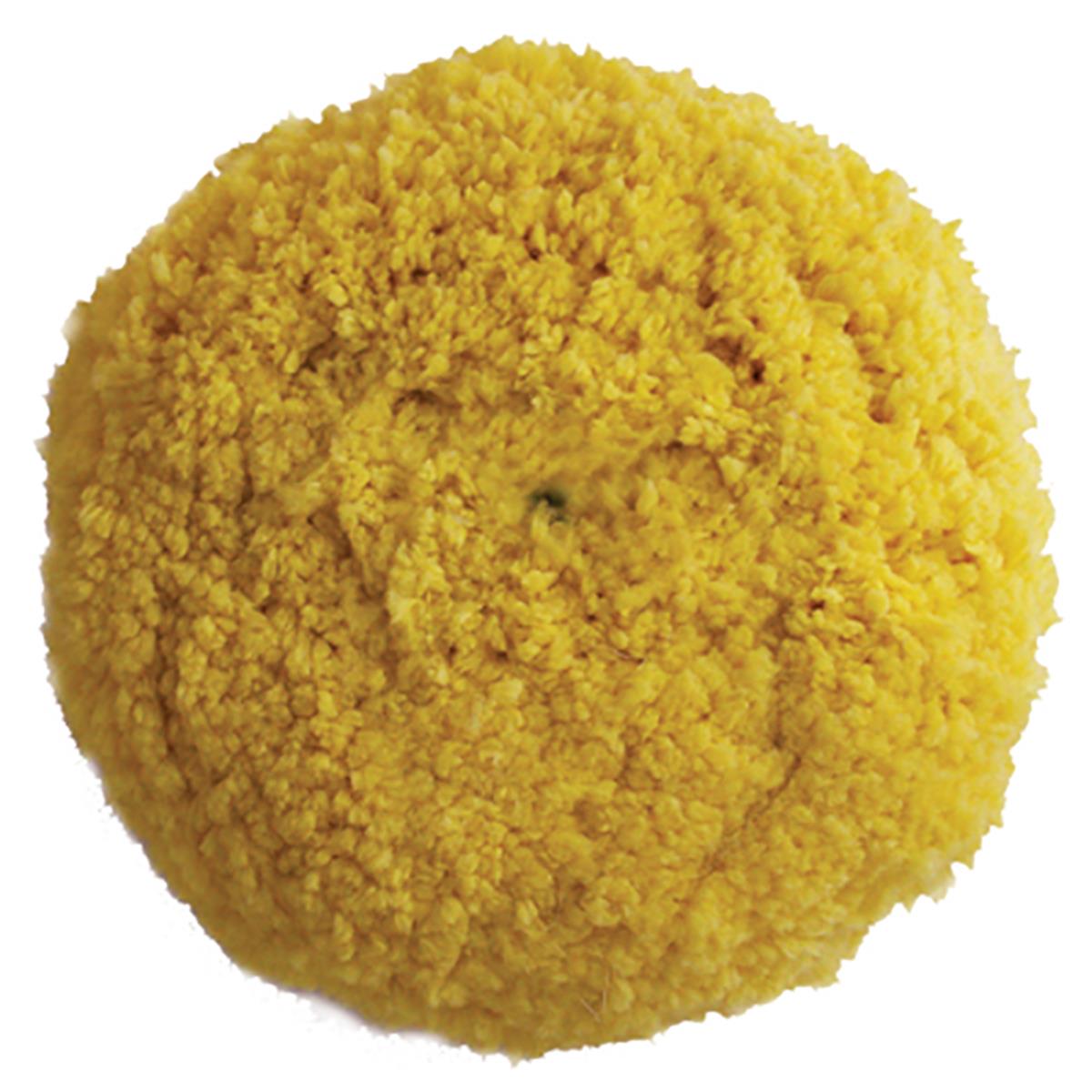 810074 Blended Wool Medium Cutting Pad - 9 in. Screw-On Pad, Yellow