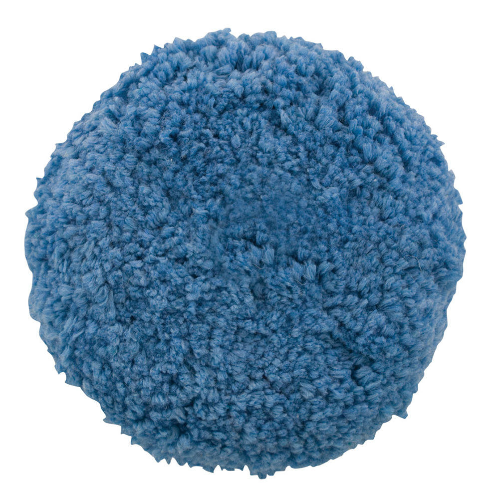 890164 9 in. Screw-On Pad Blended Wool Medium Cutting Pad, Blue