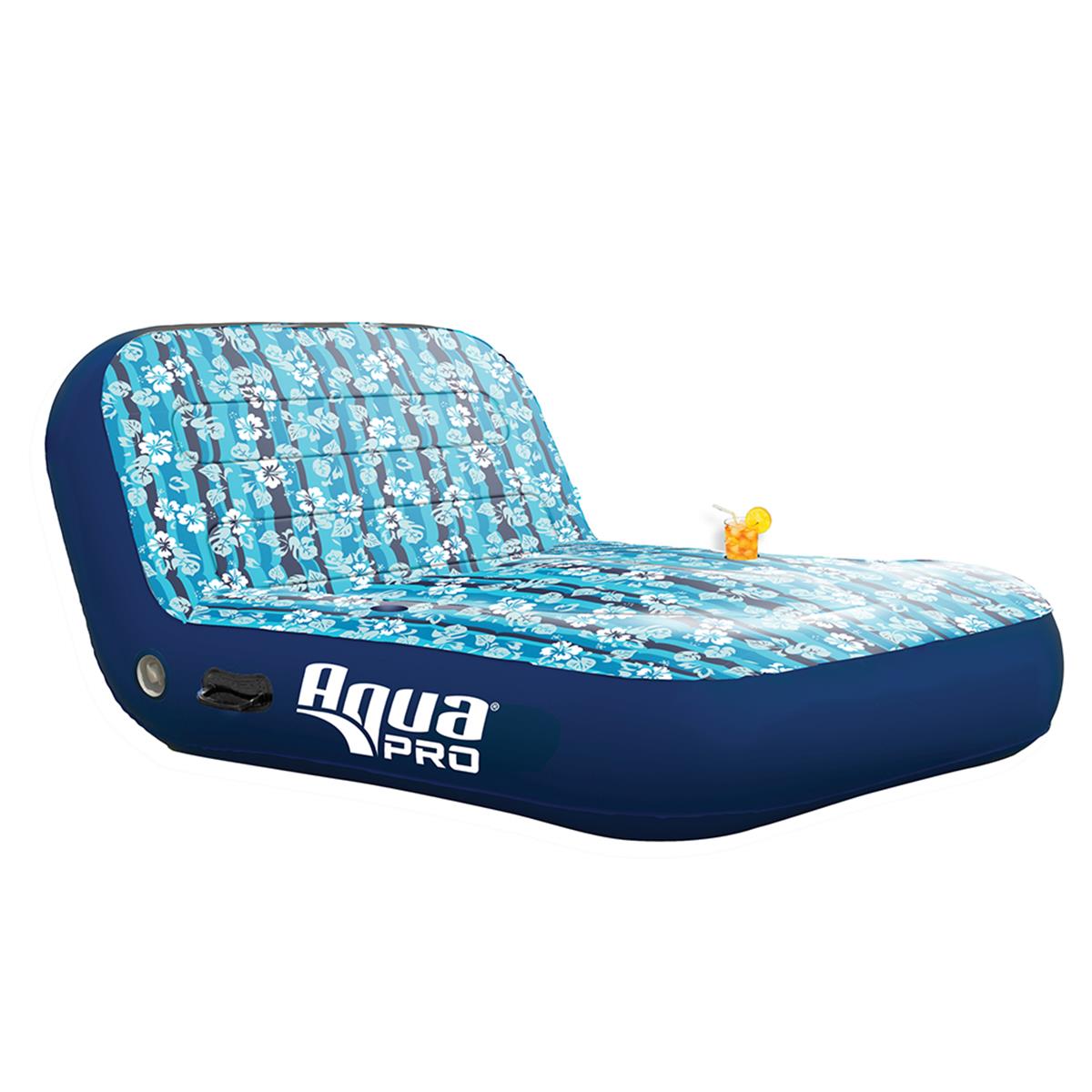 Picture of Aqua Leisure APL17011S2 Ultra Cushioned Comfort Lounge Hawaiian Wave Print&#44; 2-Person